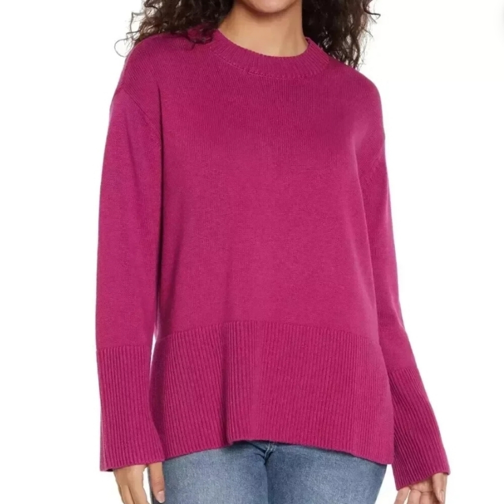 Grace the Perfect Fit Burgundy Crewneck Long Sleeve‎ Tunic Top Size 3X